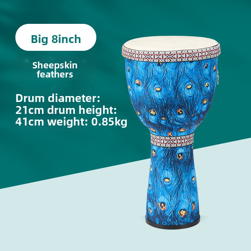 Bongo Drum Set - 8-calowy Afrykański Duży Bęben Ręczny z