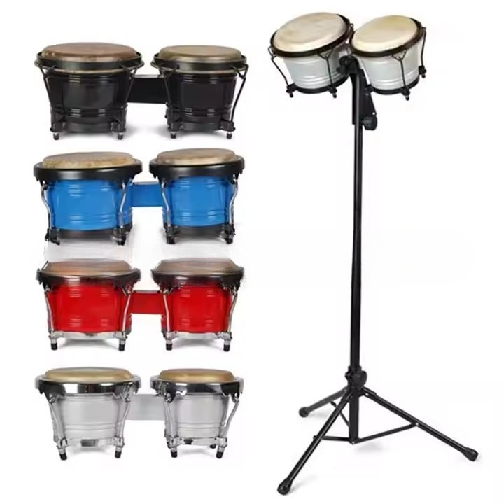 Bongo Drum Set - Profesjonalny zestaw bongo z tamburynem i