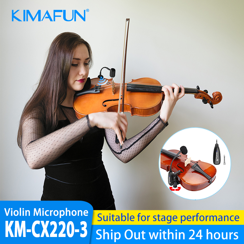 Musical Instrument Veena - KIMAFUN Mikrofon do skrzypiec 2.4G Bezprzewodowy