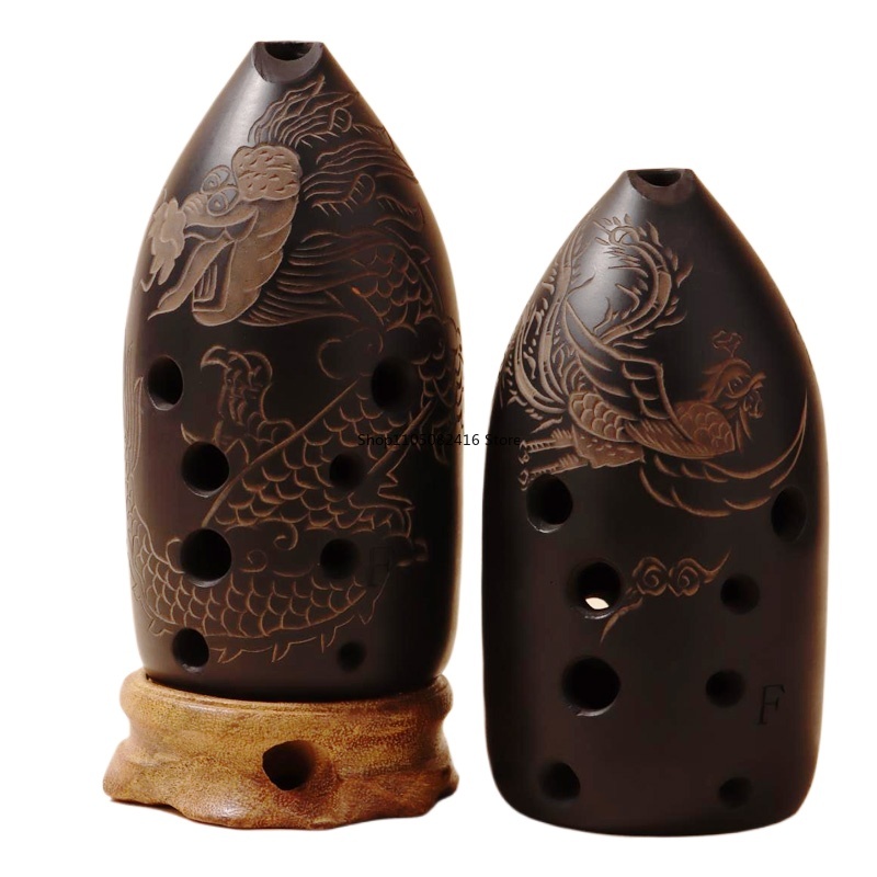 Musical Instrument Ancient - 8/10 Dziurkowa Chińska Starożytna Xun Profesjonalna