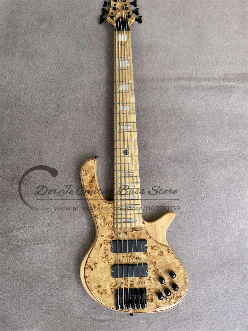 Bass Guitar Fretless - Gitara basowa 6-strunowa DeOl Bass, klonowy