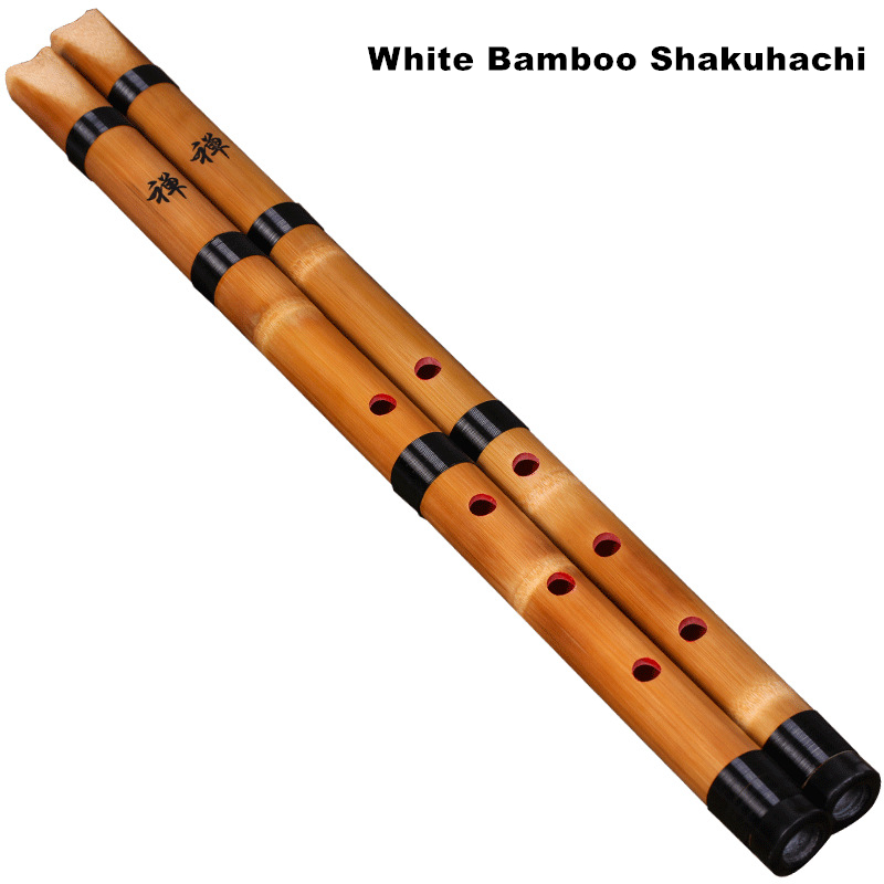 Musical Instrument Xiao - Handmade naturalna biel bambus Shakuhachi Chiba/japoński
