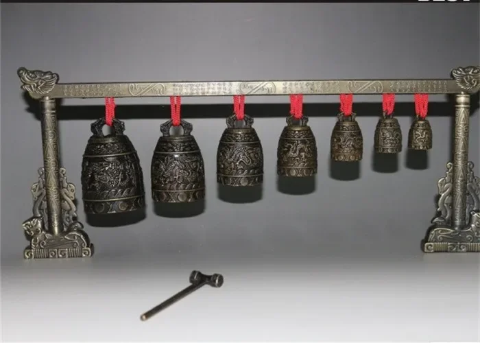 Musical Instrument Ancient - Chińskie rękodzieło Starożytne dzwonki brązowe Dzwonki