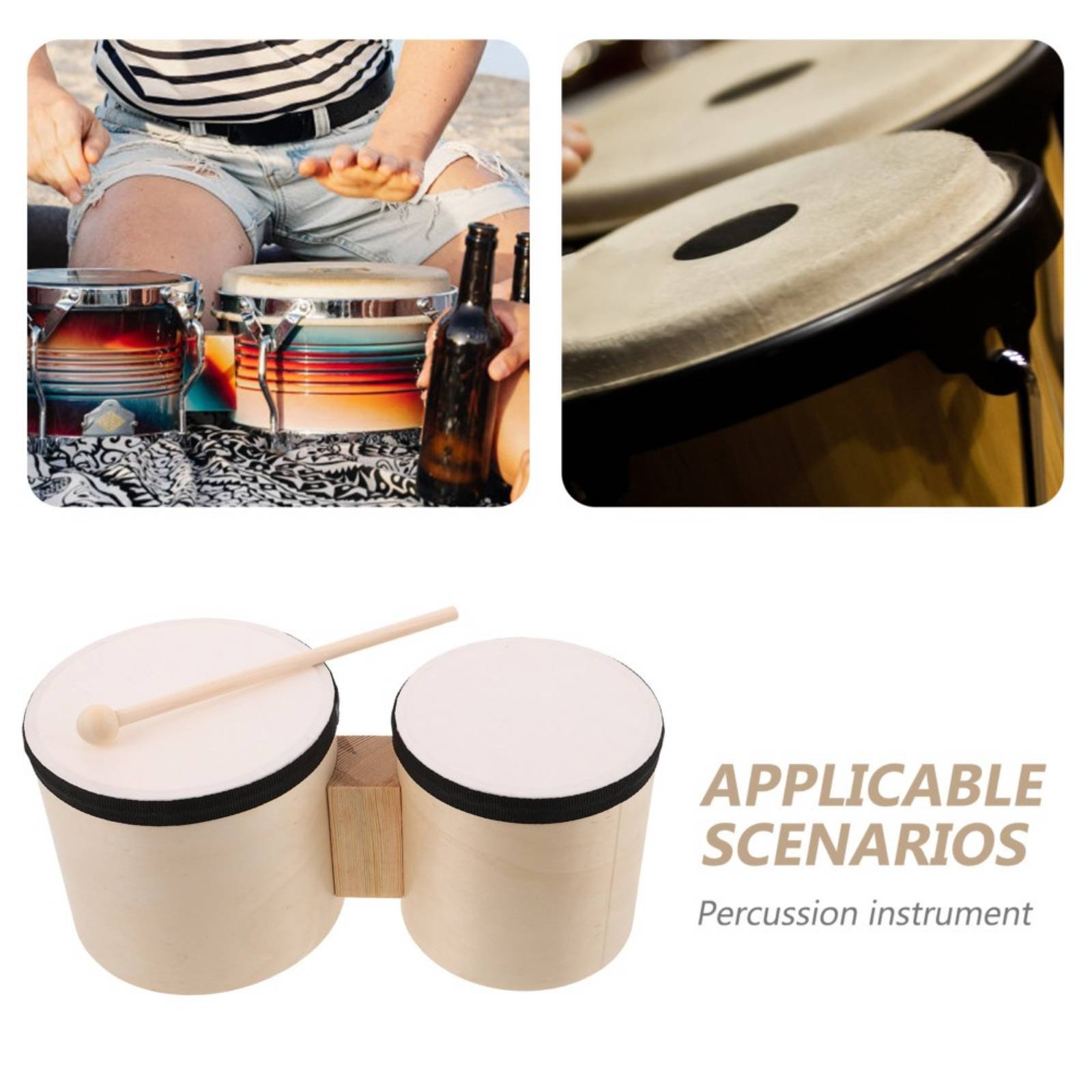Zestaw bębnów bongo, łatwy do  – Bongo Drum Set recenzja i cena