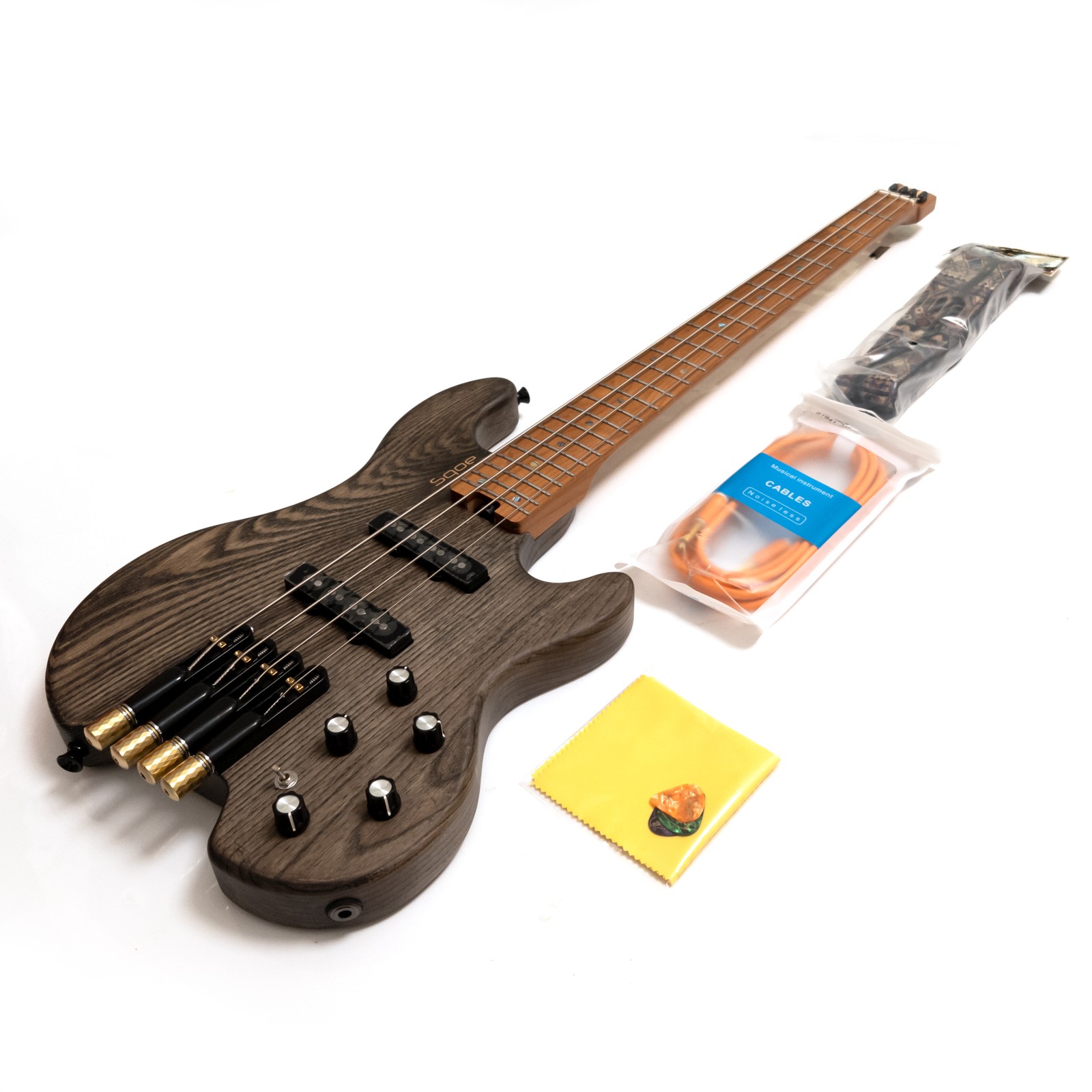 Bezgłowa 4-strunowa gitara bas – Bass Guitar Fretless recenzja i cena
