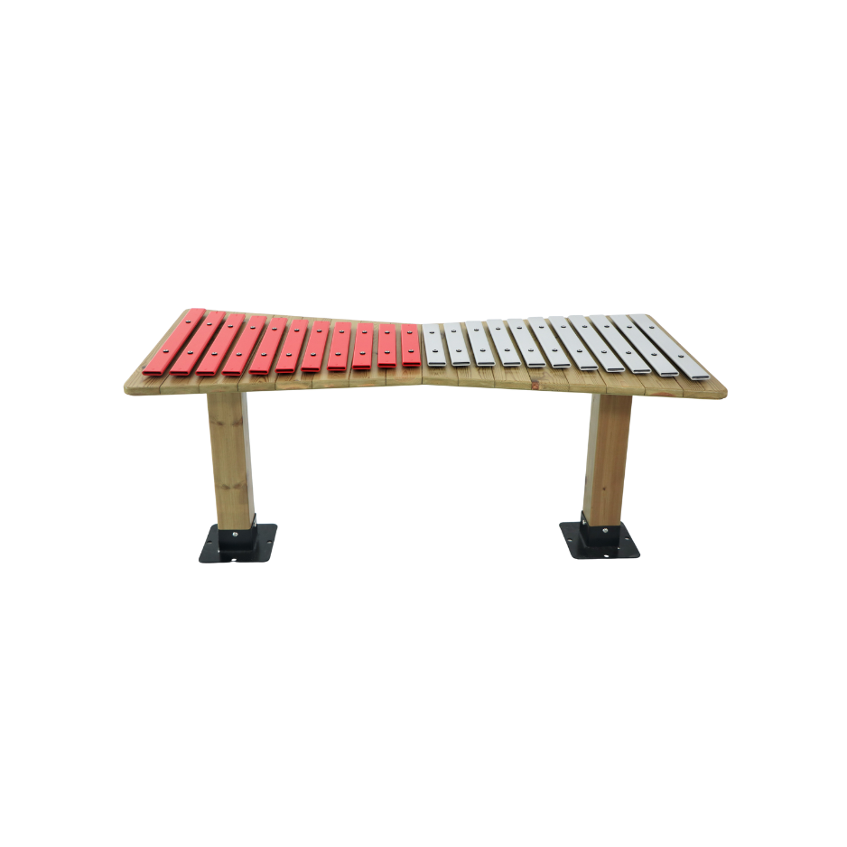 Metalowy xylofon na zewnątrz,  – Musical Instrument Xylophone recenzja i cena