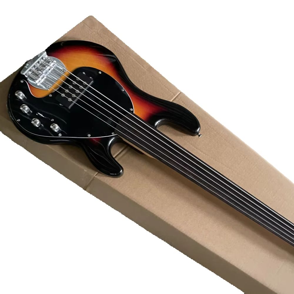 Gitara basowa sunset z 5 strun – Bass Guitar Fretless recenzja i cena
